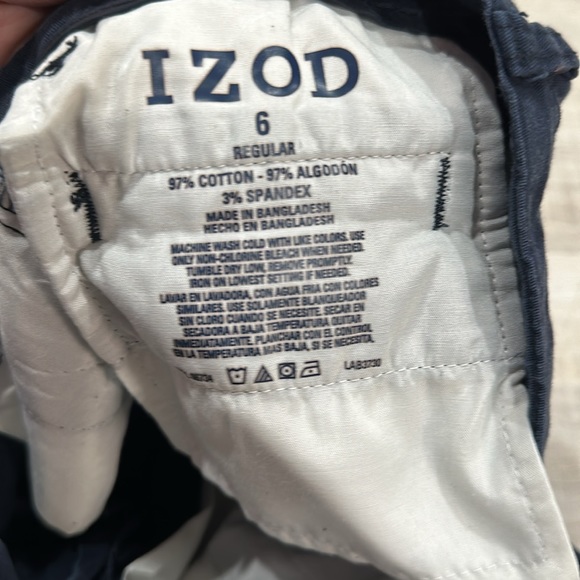 iZOD navy blue slacks little boy size 6  pants size6 - Picture 2 of 3